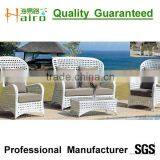 White Rattan Outdoor Furniture Table and 6 Chairs thumbnail-3