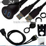 Double Mouth See Waterproof Line Car Shipping Motorcycle Dashboard Panel Data Extension 2 Meters thumbnail-1