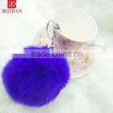 Wholsale Genuine Rabbit Fur Handbag Accessories Key Holder thumbnail-1