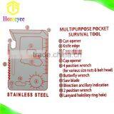 Stainless Steel 11 in 1 Pocket Survival Knife Credit Card thumbnail-1