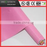 Car accessory Air Bubble Free 1.52*30m 3D Pink self adhesive Customized Carbon Fiber