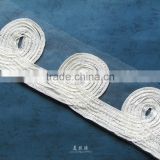 White braided tape fabric crochet trim