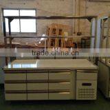 Stainless Steel Kitchen Refrigerated Cabinet With Drawers