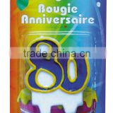 2015 Hot sale birthday candle number Colourful Number Shaped Birthday Candle