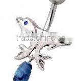 Dolphin Pair Belly Button Navel Ring,belly Ring, Navel Belly Jewelry