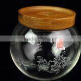 Top Quality Borosilicate Glass Jar With Wood Lid thumbnail-5