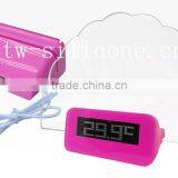 Shell Plastic LED Alarm Clock With USB thumbnail-4