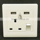 Wall socket electrical outlet 250v 13a smart power plug socket with usb power socket
