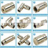 TY1730 Haigint High Pressure Copper Push-in Cross Connector Brass With Nickel Plated for Nylon Tubing and Stainless Steel Tubing thumbnail-4