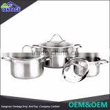 6 Pcs Cookware Sets Glass Lid Soup Pot Stainless Steel Kitchen Pot thumbnail-1