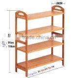 Manufacturer Portable Wooden Shoe Rack Stackable Bamboo Pine Paulownia Shoe Rack With 3 Layer thumbnail-2