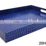 Coloful Leather Serving Tray With Two Handles, 35.5*48.3*5cm thumbnail-2