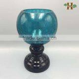 2015 New Product Modern Broken Teal Glass Vase With Base thumbnail-1