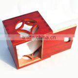 Custom Wood Box,Openwork Carving Wooden Pumping Paper Box thumbnail-6