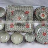 10 Pcs Japanese Style Stock Porcelain Dinner Set thumbnail-1