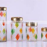 4pcs Round Glass Jar With Handdrawing thumbnail-3