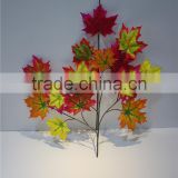 artificial leaves fabric colourful maple branch