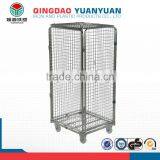 Foldable Security Roll Trolley Logistics Pallet Security Demountable Roll Pallet Metal Cage Wire Container thumbnail-2