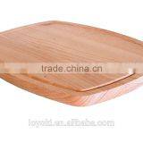 Natural Wood Cutting and Chopping Board Large With Groove 15 x 11 Inches,3/4 Inch Thick, Carving Board Topside Has Drip Groove thumbnail-2