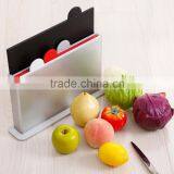 TV Product 4pcs Plastic Chopping Cutting Board Set With ABS Holder for Kitchen