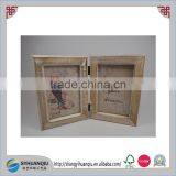 Fire Color Wood Double Picture Frame and Table Wooden Picture Frame thumbnail-1