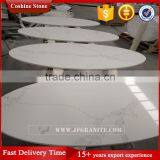 Coshine Round White Quartz Stone Dining Table Top thumbnail-1