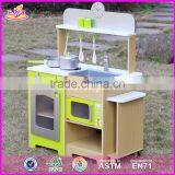 2017 New Design Kids Pretend Play Toy Wooden Kitchen Preschool Children Toy Wooden Kitchen Best Toy Wooden Kitchen W10C249 thumbnail-3