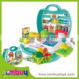 Hot Sale Kids Indoor Pretend Play Plastic Fruit Crates Supermarket Toy Set thumbnail-1