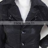 WOmen Leather Duster Coat thumbnail-3