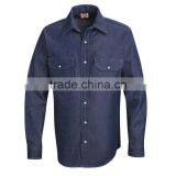 NEW!Stone Washed Cotton Denim Workwear Shirt SLD036 thumbnail-1