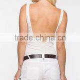 Summer Nice Design Women White Belted Linen Shorts Wholesale thumbnail-4