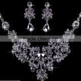 2016 China High Quality Elegant Earring and Necklace Jewelry Crown Hot Sale Silver Plated Jewelry Sets for Ladies thumbnail-5