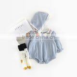 S60654B 2017 New Design Baby Romper Long Sleeve Turn-Down Collar Rompers Cotton Infants Embroidery Jumpsuit Girl thumbnail-1