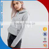 2017 New Fashion Female Hoodie Sweater in Spring and Autumn Korean Style Student Loose Thin Coat Grey Hoodie thumbnail-2