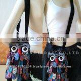 Hill Tribe Shoulder Bag Patchwork Fabric OWL thumbnail-1