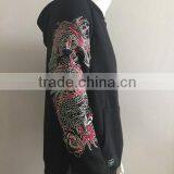 Men's Fleece Black Embroidey Pullover Hoodie thumbnail-4