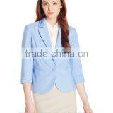 Women's Petite One Button Linen Lapel Look Jacket/Blazer thumbnail-3