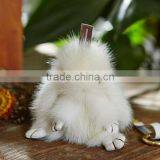 Best Selling Good Quality Rabbit Shape Mink Fur Keychain thumbnail-5