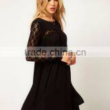 Swing Dress With Lace Sleeves thumbnail-1