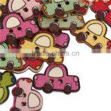 2 Holes At Random Car Shape Wood Sewing Buttons thumbnail-1