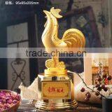 2017 New Design High Quanlity Gold Rooster Award Gold Chanticleer Trophy For Company Gift thumbnail-2