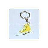 Custom Yellow Shoes Soft Pvc / Silicone Rubber Material Keychain thumbnail-1