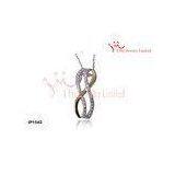 Fashion 18ct Yellow Gold / Rhodium Plated Micro Pave 925 Sterling Silver Pendant thumbnail-1