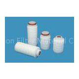 Liquid Filtration 125mm / 0.65 micron Small Pleated Filter Cartridge With Pharmaceutical Grade