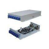 8, 12, 24 Ports Optional Wall Mounted Cold Steel Fiber Optic Terminal Box 330 * 183 * 70mm