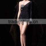 New Style Custom Made Elegant A-line Sweetheart Black Chiffon With Beading Formal Short Evening Dress Prom Dresses ED76 thumbnail-1