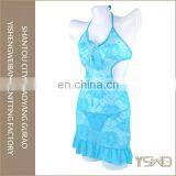 Blue lace mesh sexy dress underwear thin mature sexy lingerie for teen girls