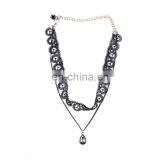 Fashion Chocker Necklaces Lace Choker Necklace With Chain thumbnail-2