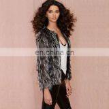 Latest Fashion Women Winter Cloth Designer Custom Sexy Lady Faux Fur Coat With Zipper thumbnail-2