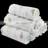 100% cotton printed mesh cloth baby diaper wrap